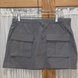 SHEIN Gray Mini Skirt with Pockets